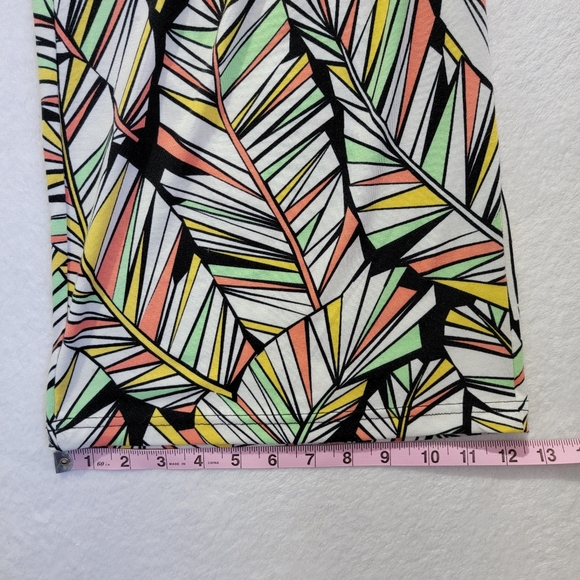 Derek Heart Halter Backless Wide Leg Tropical Retro Jumpsuit Ring Detail Size L - Picture 11 of 12